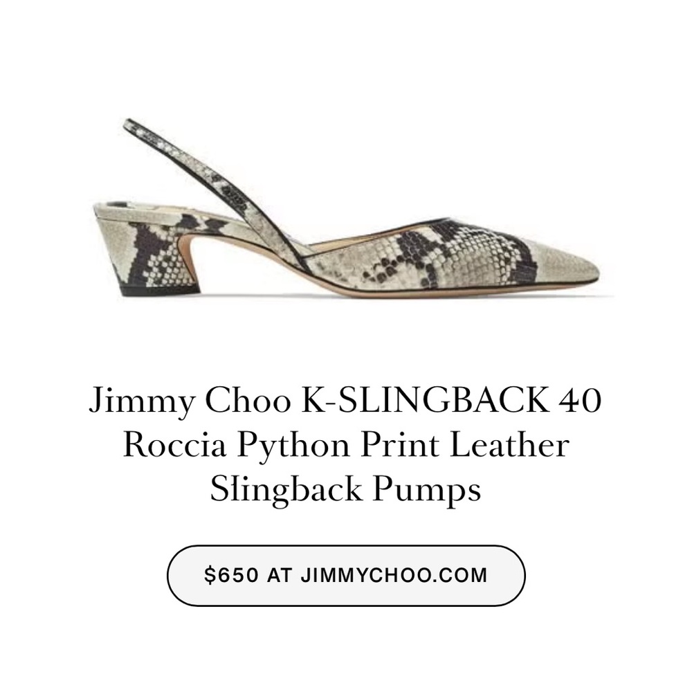Jimmy Choo X Kaia K-Slingback Python-Effect Leath… - image 6